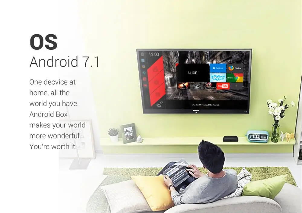 Vorke TX3 Мини Android Smart tv Box Amlogic S905W 4K tv Box 2GB ROM16GB ram wifi LAN Bluetooth LAN HDMI телеприставка