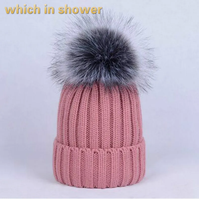 Женская шапка с помпоном из искусственного лисьего меха|Женские Skullies и шапочки| |