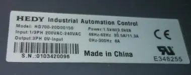 

HEDY HD700-20D00150 1.5kw инверторы CE для машины для производства пленки 100% Новинка