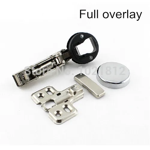 1 Пара Полный наложение Гидравлический Стекла Петель Дверь Кабинета Мягкое