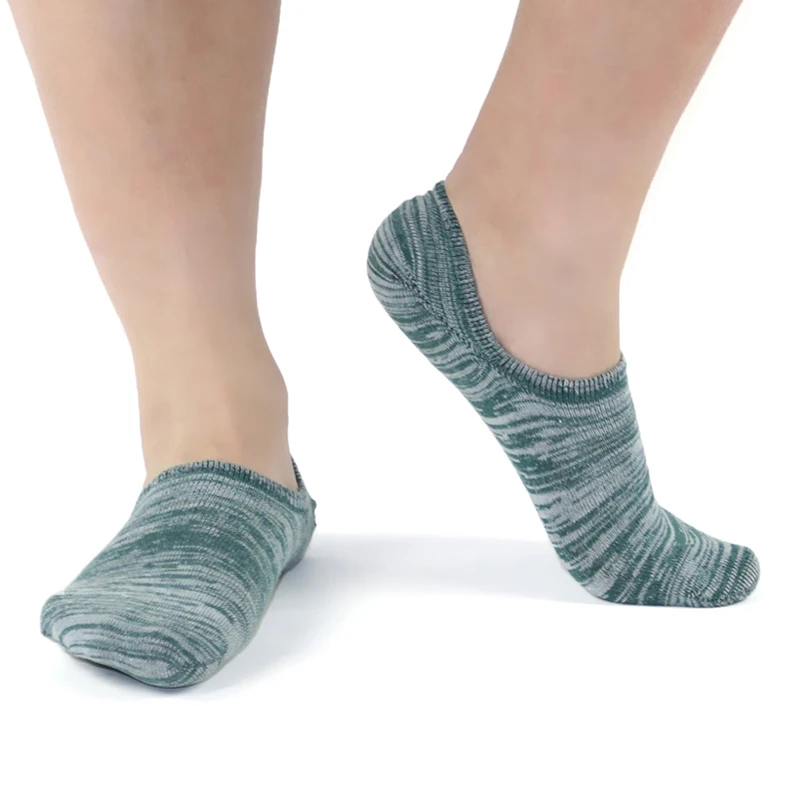 Носки невидимки мужские из чесаного хлопка мягкие дышащие Нескользящие с низким