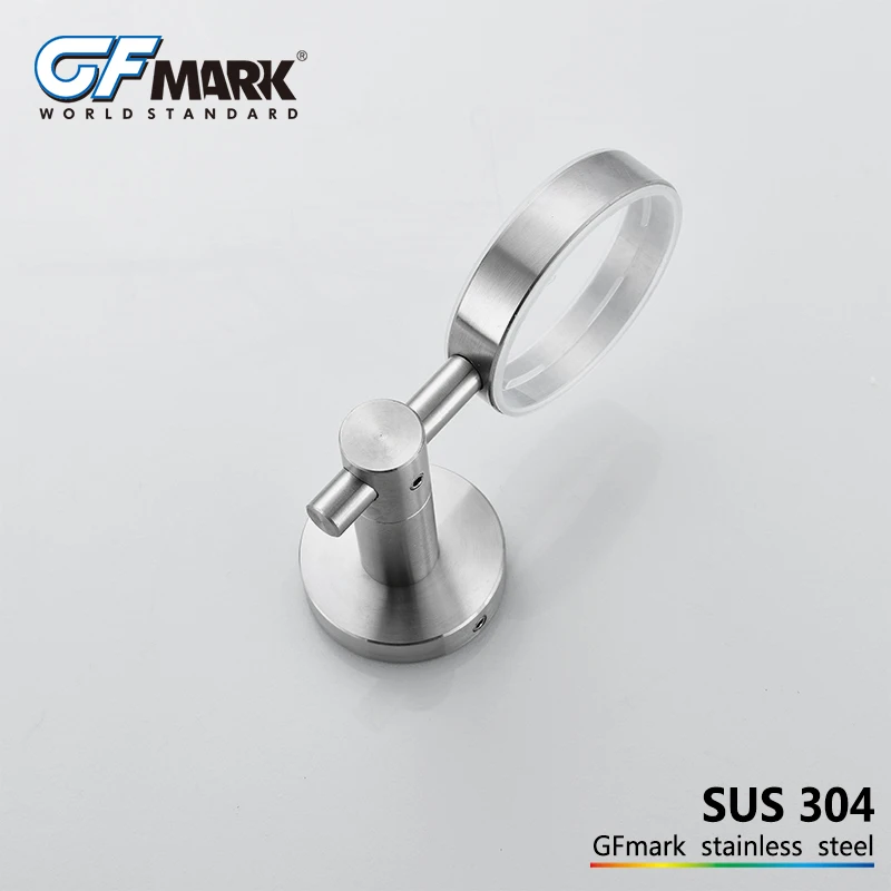 Держатель для мыла со стеклянной тарелкой GFmark аксессуары из нержавеющей стали