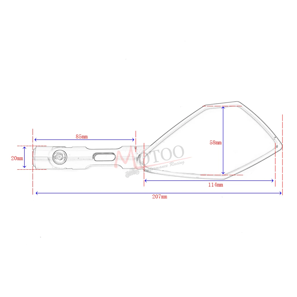 Motoo-новое алюминиевое боковое зеркало заднего вида с ЧПУ для мотоцикла |
