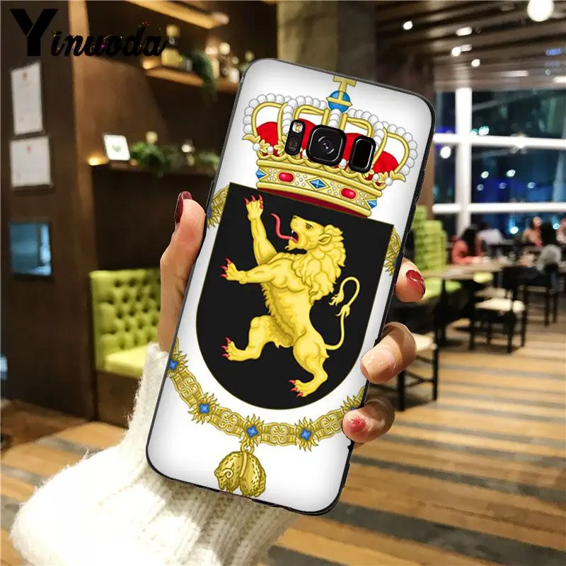 Мягкий Силиконовый ТПУ чехол для телефона Yinuoda с эмблемой флага герба GALAXY s5 s7 edge s8