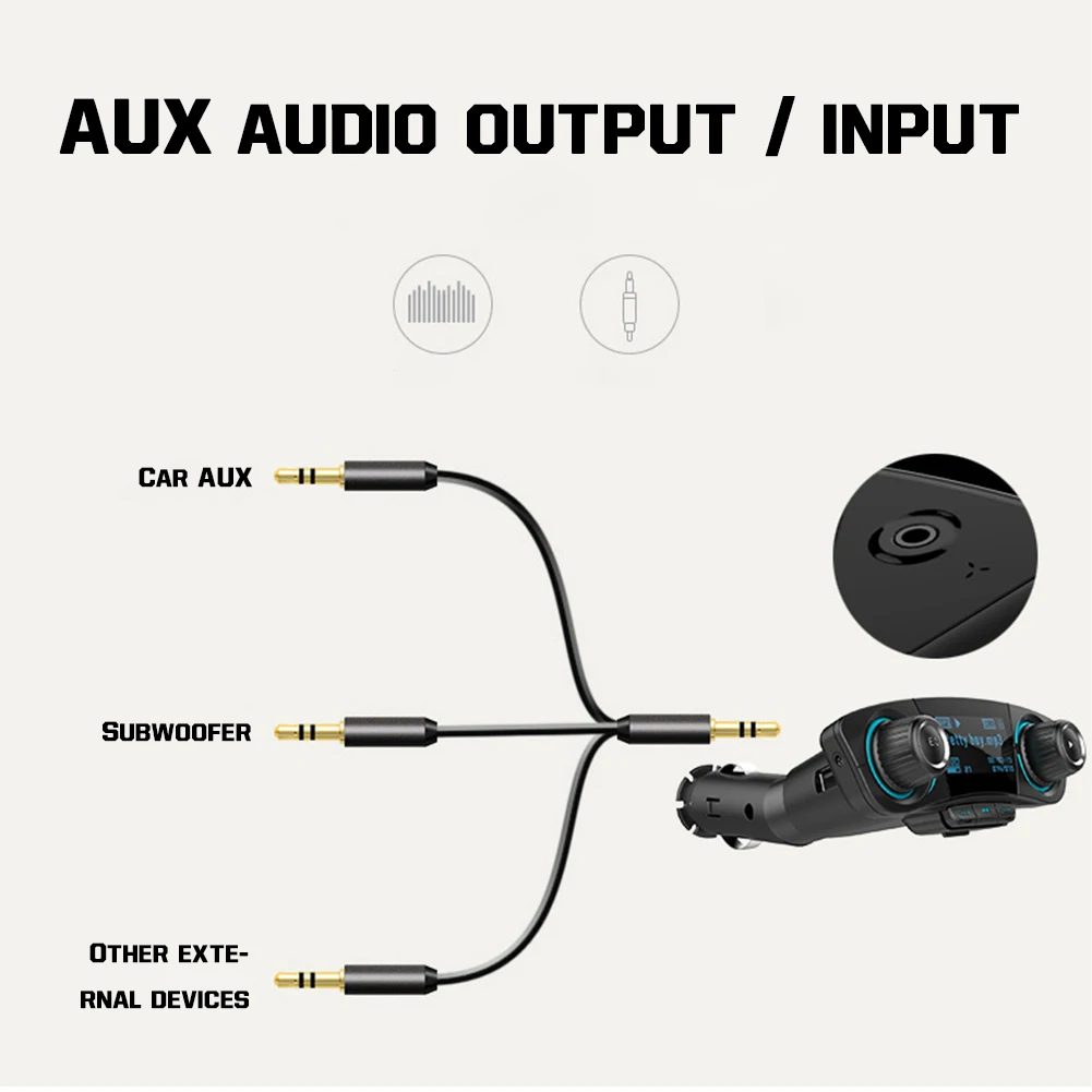 fm-передатчик Aux модулятор Bluetooth Handsfree автомобильный комплект автомобильный аудио mp3-плеер с Умной зарядкой двойной USB Автомобильное зарядное устройство комплект