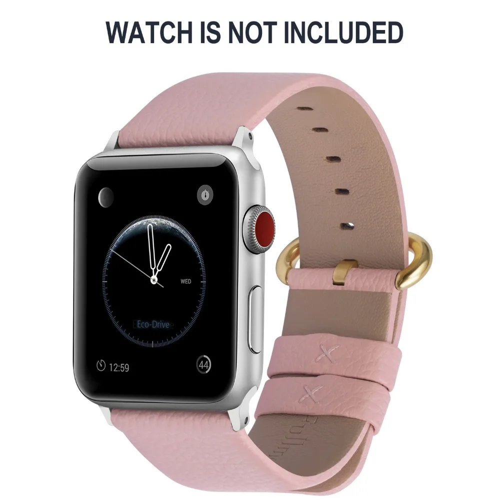 Кожаный ремешок для часов с золотой пряжкой Apple Watch 38 мм женский браслет iWatch 42