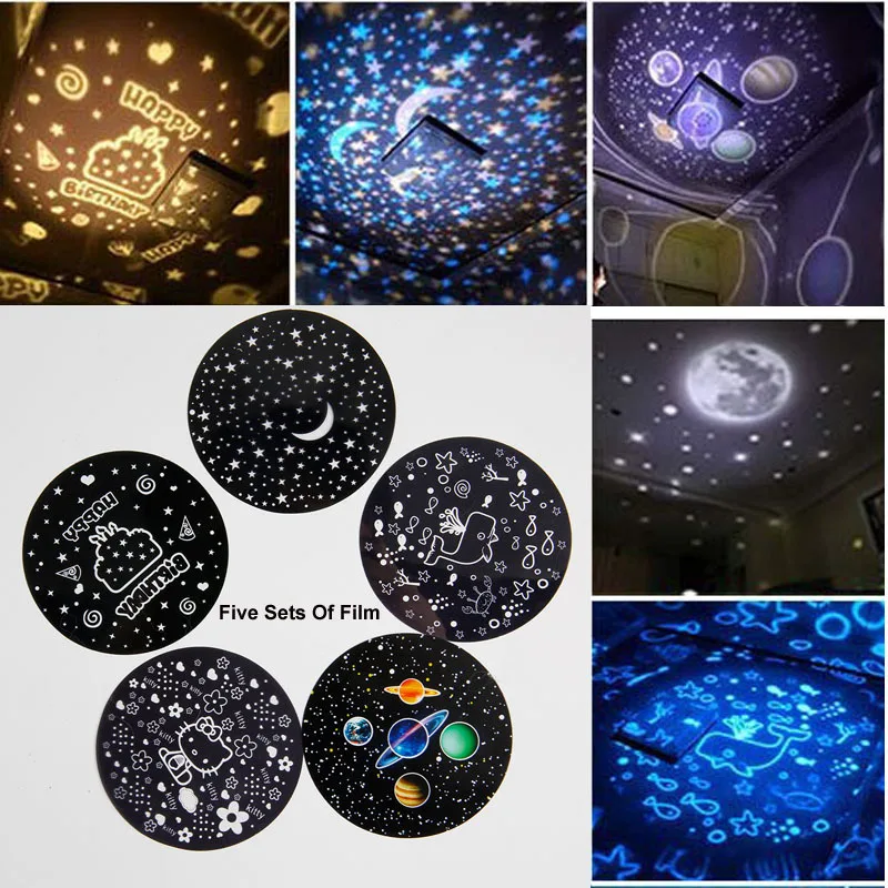 Led звездное небо Волшебная звезда планета Луна проекционный ночник Космос