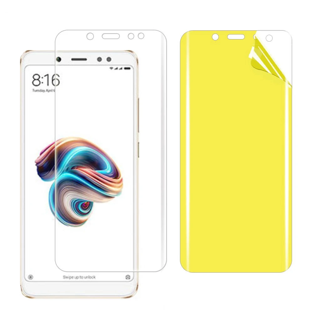Мягкая Гидрогелевая Защитная пленка с полным покрытием 7D для Xiaomi Redmi 7 / 6 Pro Note 5