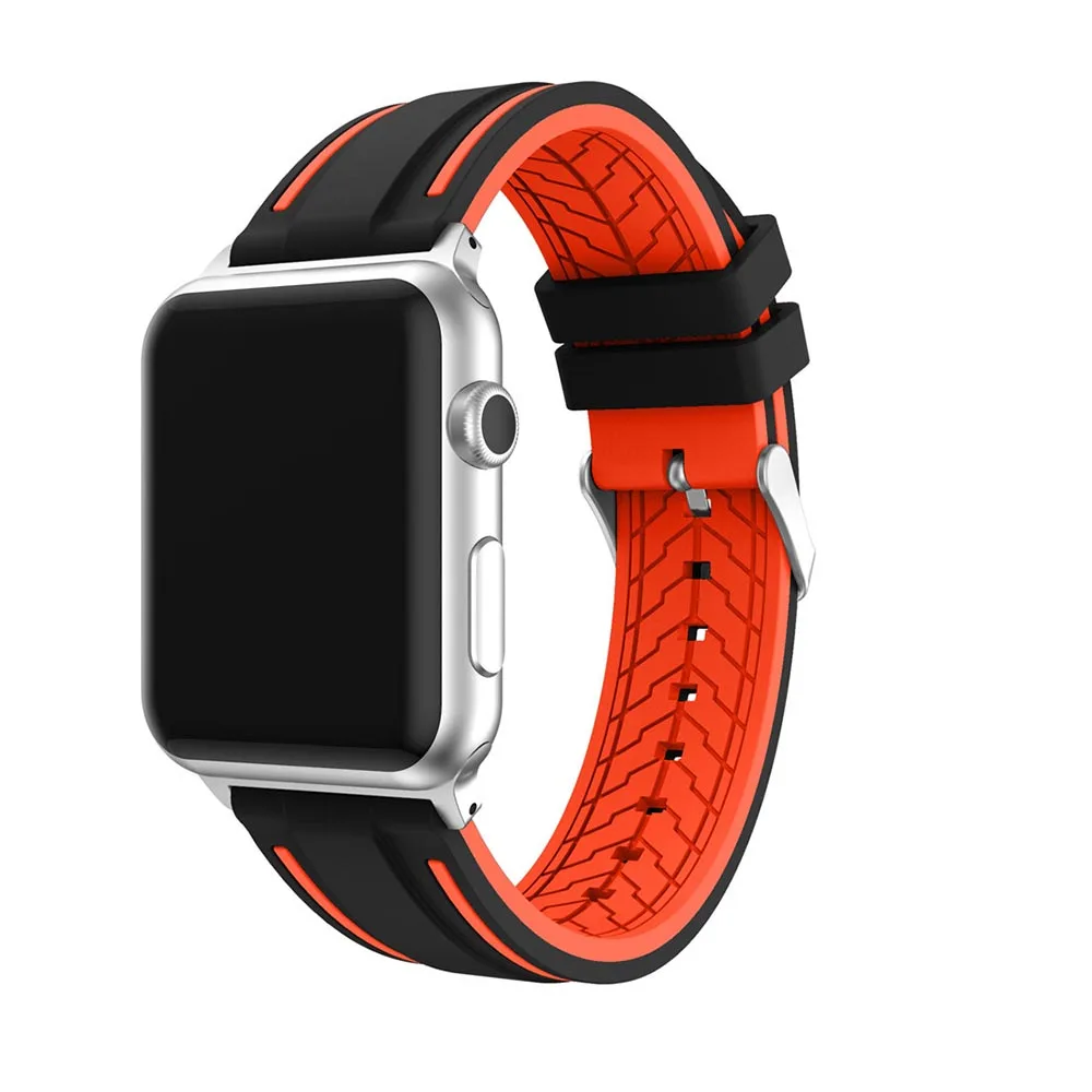 Спортивный силиконовый браслет для apple watch, 42 мм, 38 мм, 40 мм, 44 мм, умные Ремешки для наручных часов, часы для мужчин и женщин, ремешок для iWatch, серия 4, Новинка