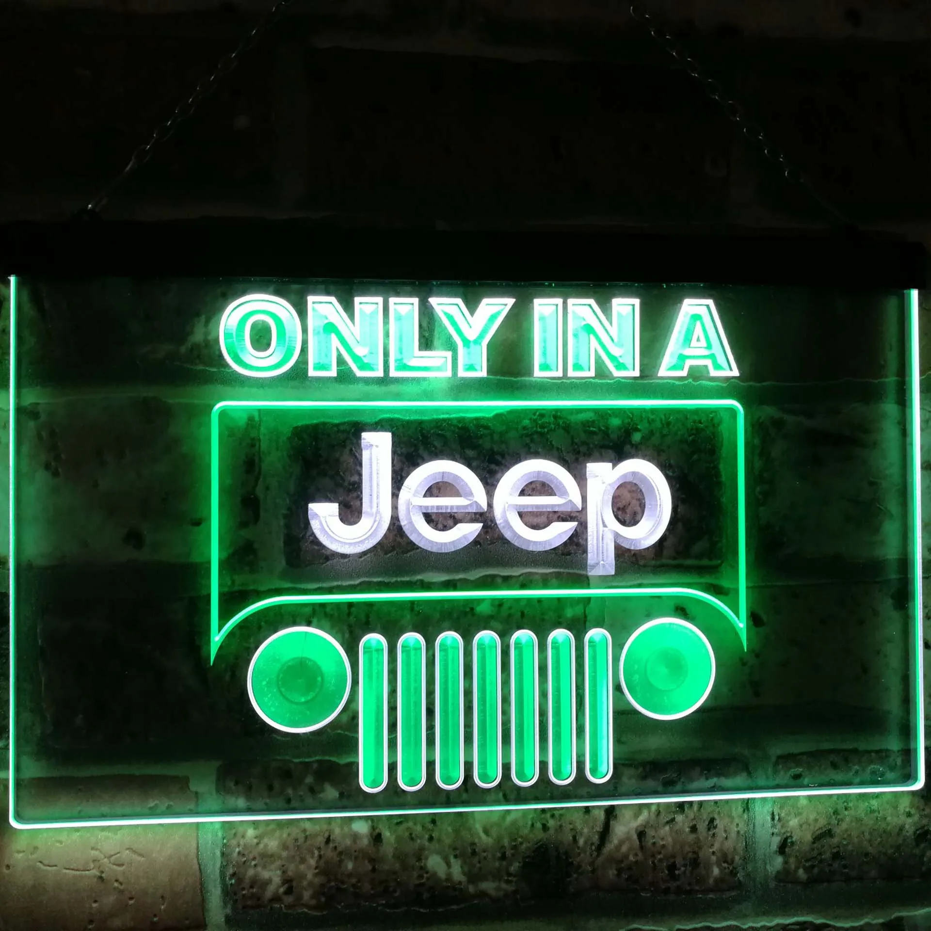 Только в автомобиле Jeep украшение для бара подарок Двухцветные светодиодные