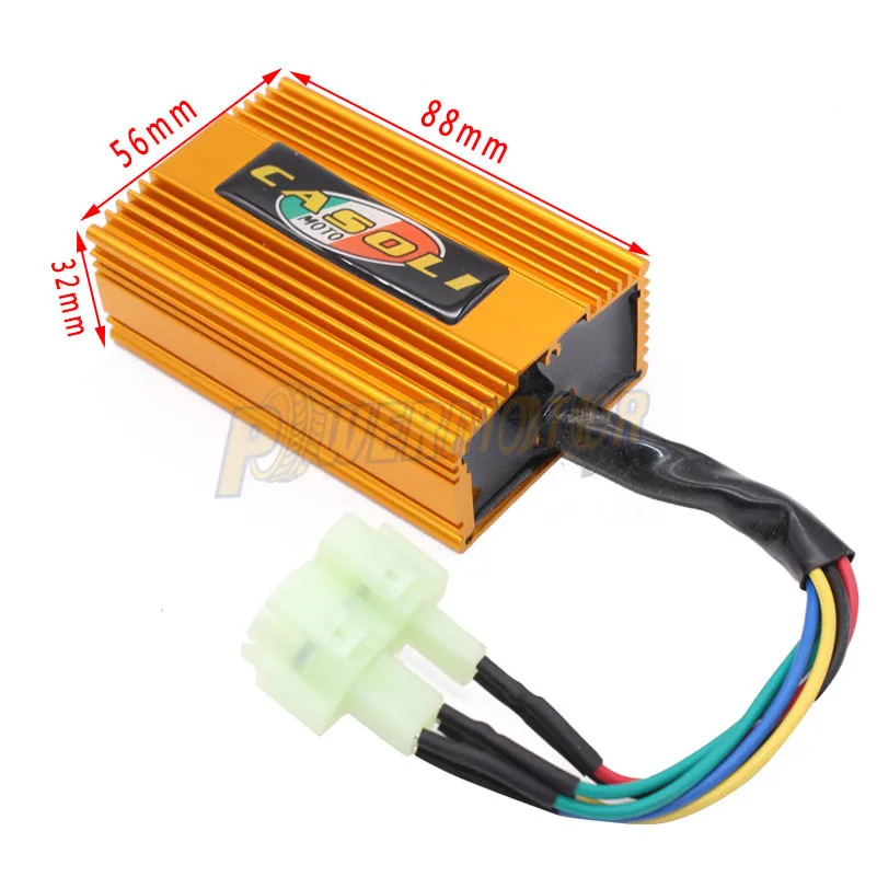 PowerMotor AC горит высокопроизводительный сплав гоночный конденсаторное зажигание с кабелем коробка для GY6 50cc 150cc 139QMB 152QMI 157QMJ Скутер мопед ATV Go Kart