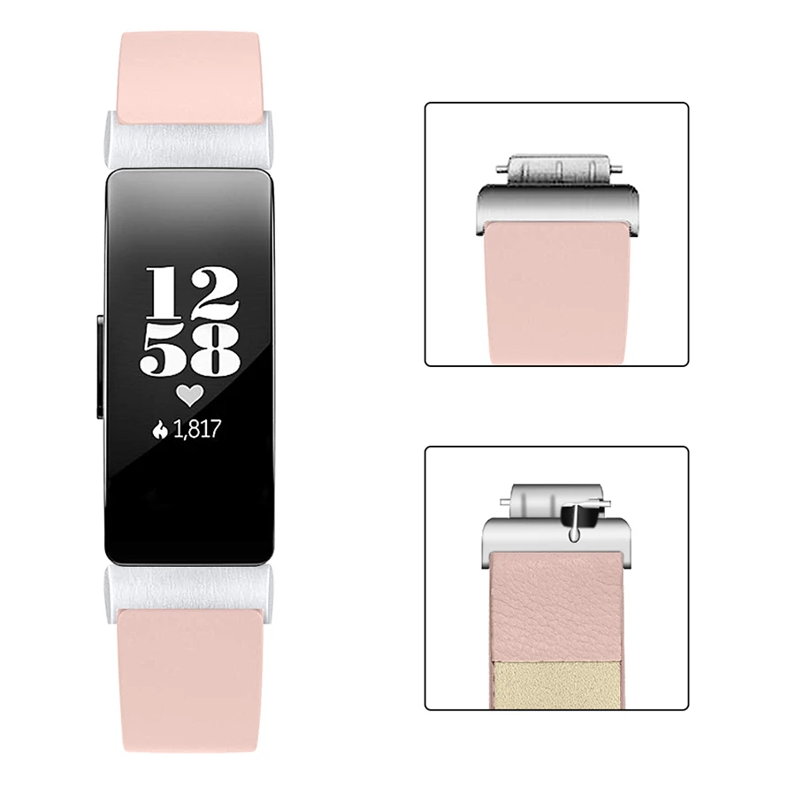 Браслет из натуральной кожи для Fitbit Inspire Band сменный ремешок часов HR умный