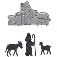 sheppard with sheep metal cutting dies stencil for diy scrapbooking decorative embossing suit paper cards die cutting template
