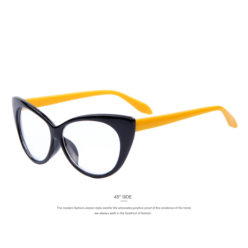 Модные брендовые женские обычные очки кошачий глаз прозрачные