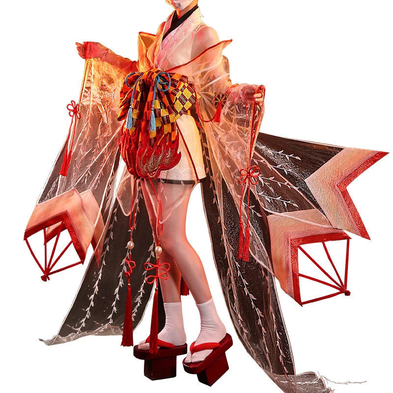 Предпродажная игра косплей Onmyoji SSR вышивка танцы кимоно Женский костюм для косплея платье костюмы полный комплект