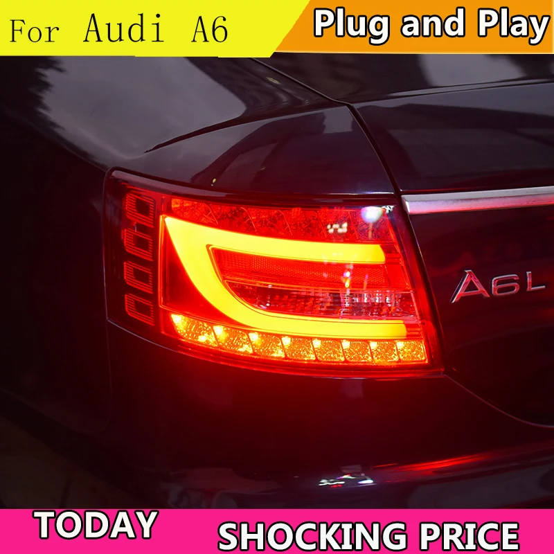 

doxa Car Styling Tail Lamp for Audi A6 2005-2008 taillights Tail Lights LED Rear Lamp LED DRL+Brake+Park+Signal Stop Lamp