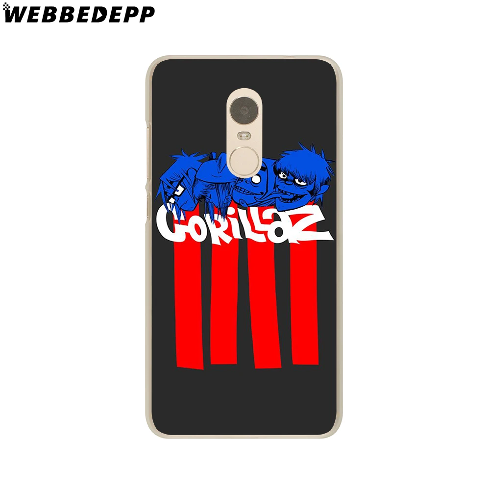 WEBBEDEPP Gorillaz группа чехол для телефона для Xiaomi Redmi 4X 4A 5A 5 6plus Pro 6A S2 7 Note 5, 6, 7, 8 Pro 4X Go крышка