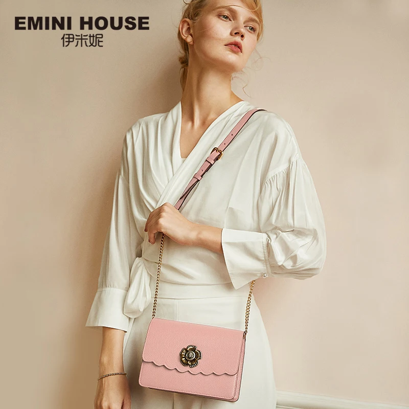 Сумка мессенджер EMINI HOUSE Camellia из спилка для женщин|Сумки с ручками| |