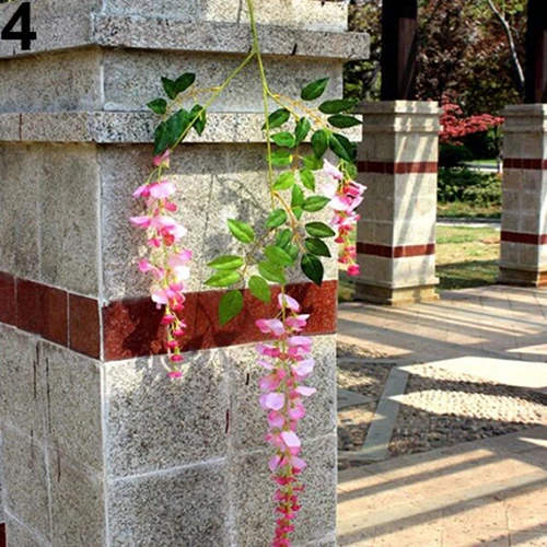 Искусственные цветы из Вистерии шелковые для свадьбы сада подвесные украшения