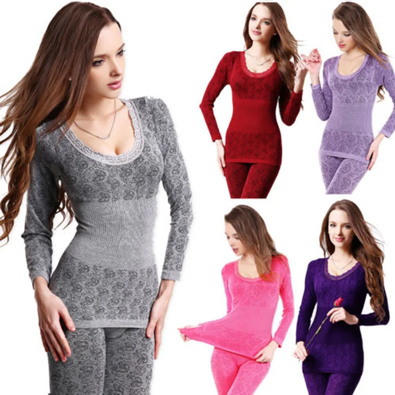 Бесплатная доставка Женское зимнее теплое термобелье из модала формирователь