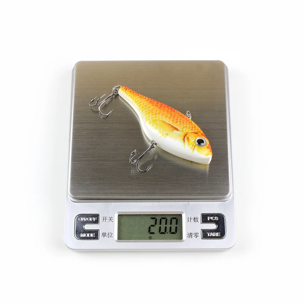 Популярная Вибрирующая приманка 3 1 дюйма/20 г 3D для рыбалки с глазками