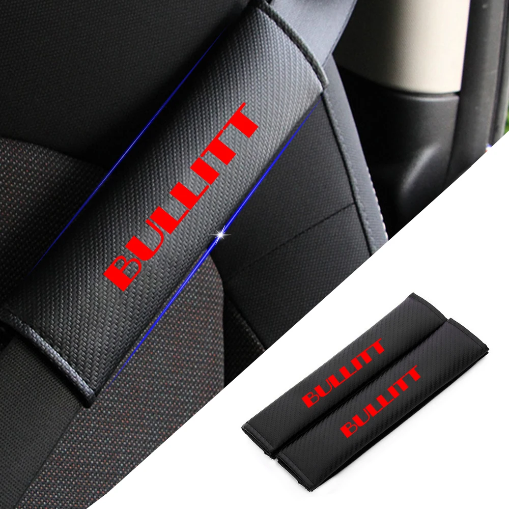 Reflective Car Seat belt shoulder Pads Safe Belt Cover For Ford Bullitt Styling Auto Parts 2pcs | Автомобили и мотоциклы