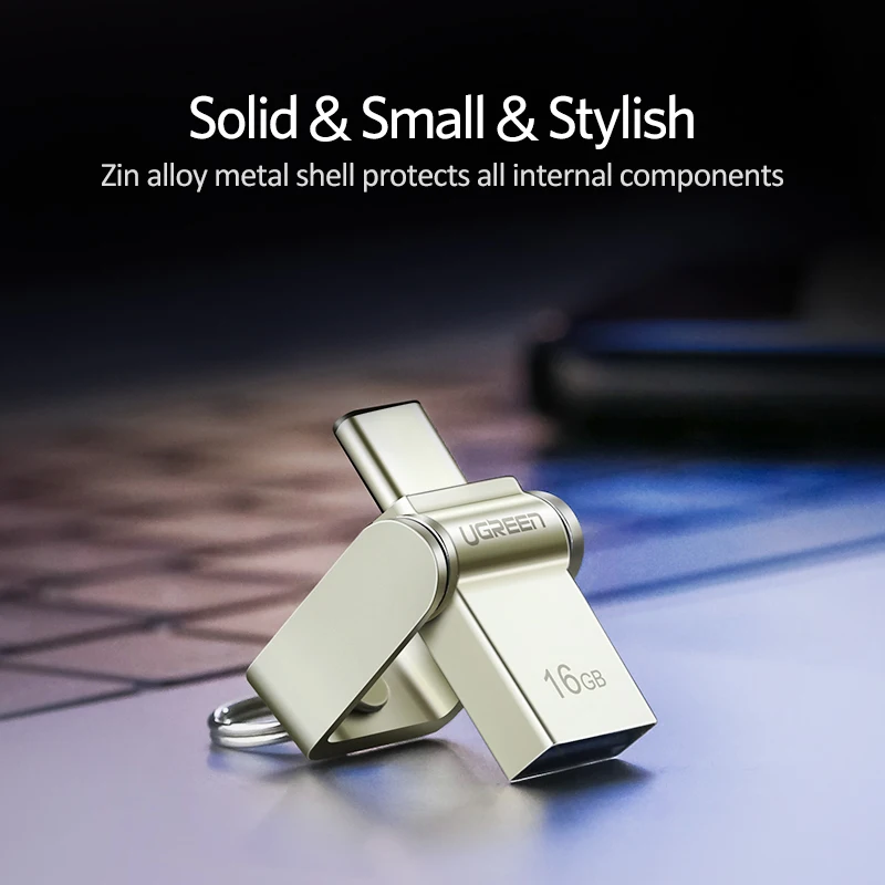 Ugreen USB Flash Drive 32 ГБ OTG Металла 3.0 флэш Накопитель Ключ 64 Тип C Высокой Скорости флешки
