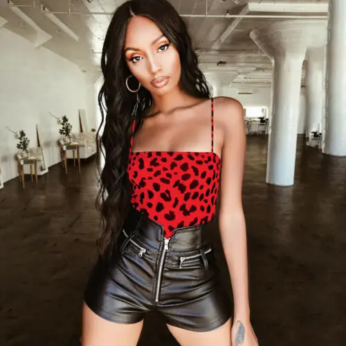 

Women Romper Jumpsuit Leotard Sleeveless Top Women Stretch Blouse Lady Bodysuit
