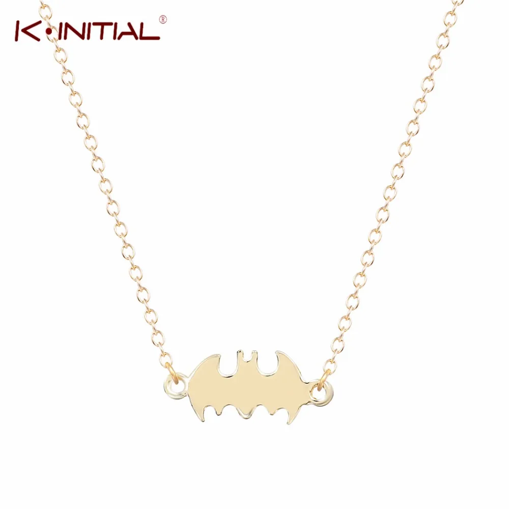 Kinitial 10 шт Золото посеребренное животное Бэтмен Подвески Ожерелья Хэллоуин