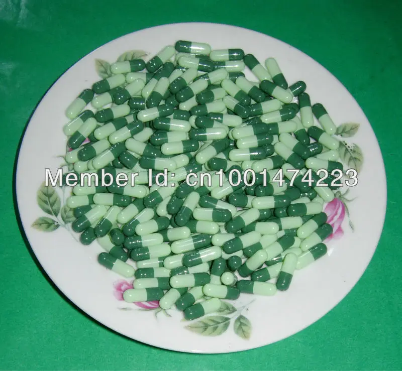 

4# 2,000pcs!Green-Light green capsules size 4,hard gelatin empty capsules size 4! (joined or seperated capsules available!)