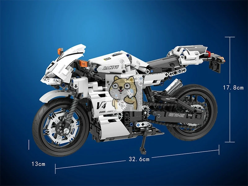 7047 716pcs A series White Racing motorcycle Building Blocks DIY Bricks Toys for children Great Gifts | Игрушки и хобби