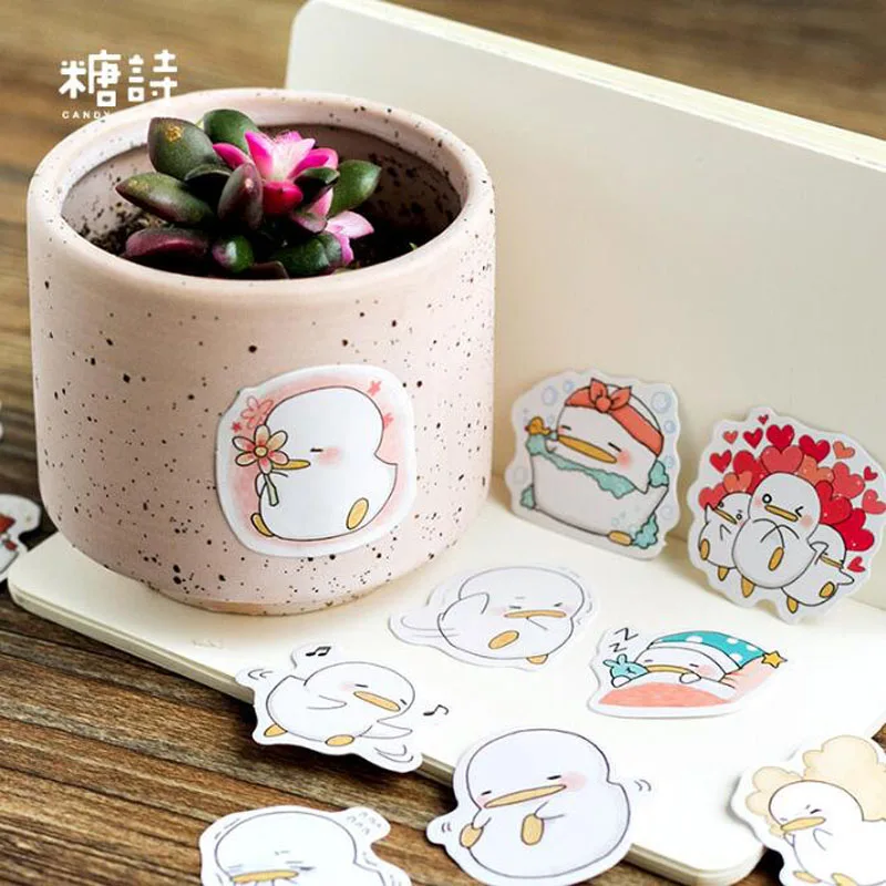 Kawaii рисунок утки Стикеры милые канцелярские Декор альбом Мобильный телефон Diy