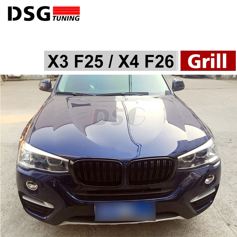 X3 F25 X4 F26 передний бампер грили для BMW 2014 присутствуют модели ноздри сетки|bumper