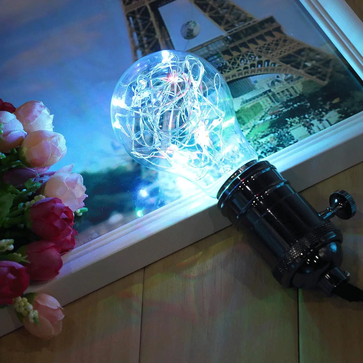 4 Вт E27 85 265 в A19 Ретро RGB светодиодный светильник накаливания винтажная лампа