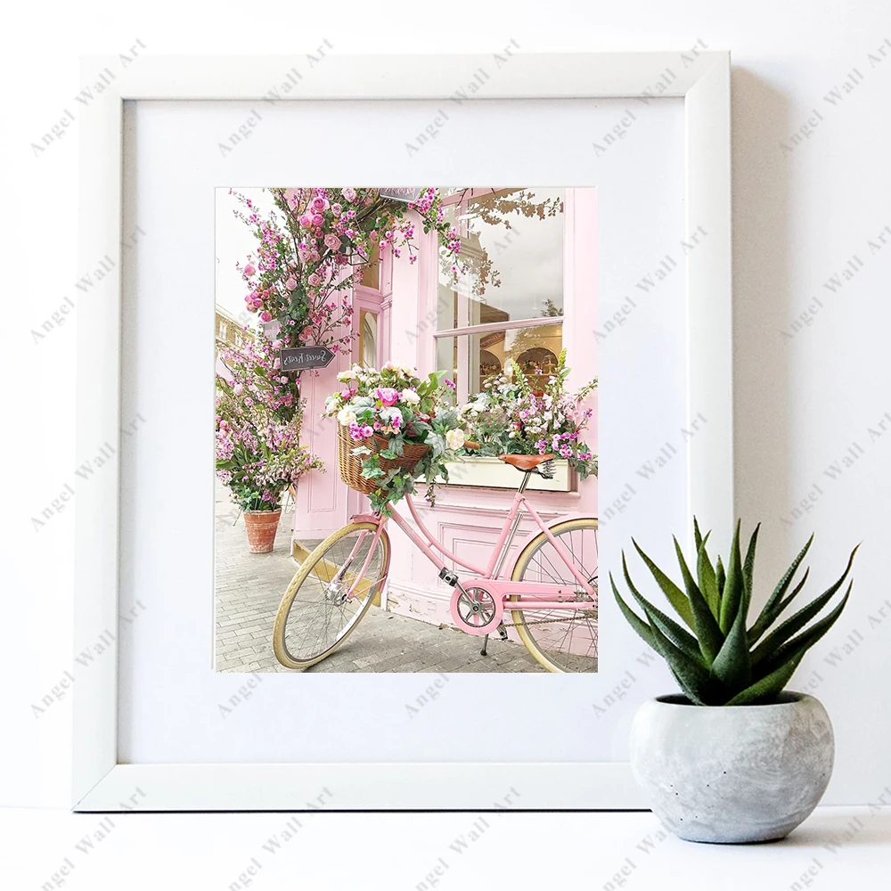 Cuadro Decoracion салон Цветочный дом велосипед плакаты и принты холст живопись настенный Поп-Арт картина для гостиной дома