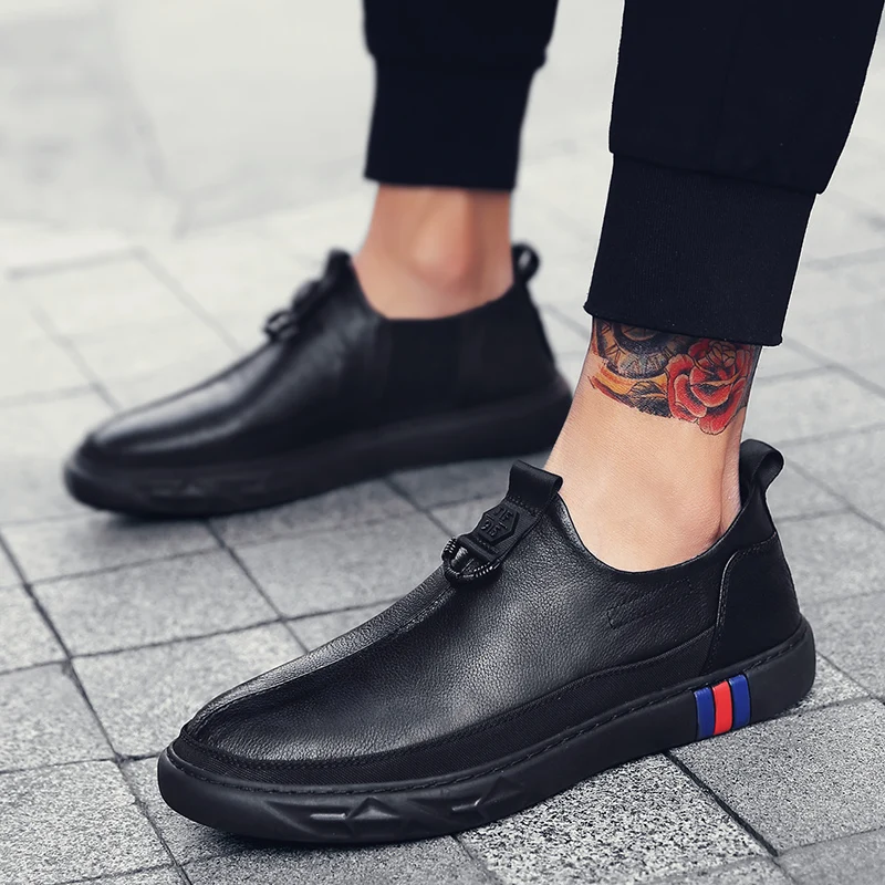 Туфли мужские кожаные дышащие на нескользящей подошве для тенниса 2019 | Обувь