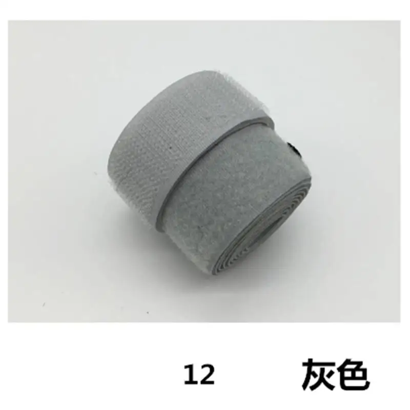 12 Gray 2cm X 5M Крючок и петля без самостоятельной клейкая крепежная лента волшебный нейлон Klittenband Швейные аксессуары полиэстер Домашний без клея 2 см* 5 метров - Цвет: 12 Gray 2cm X 5M