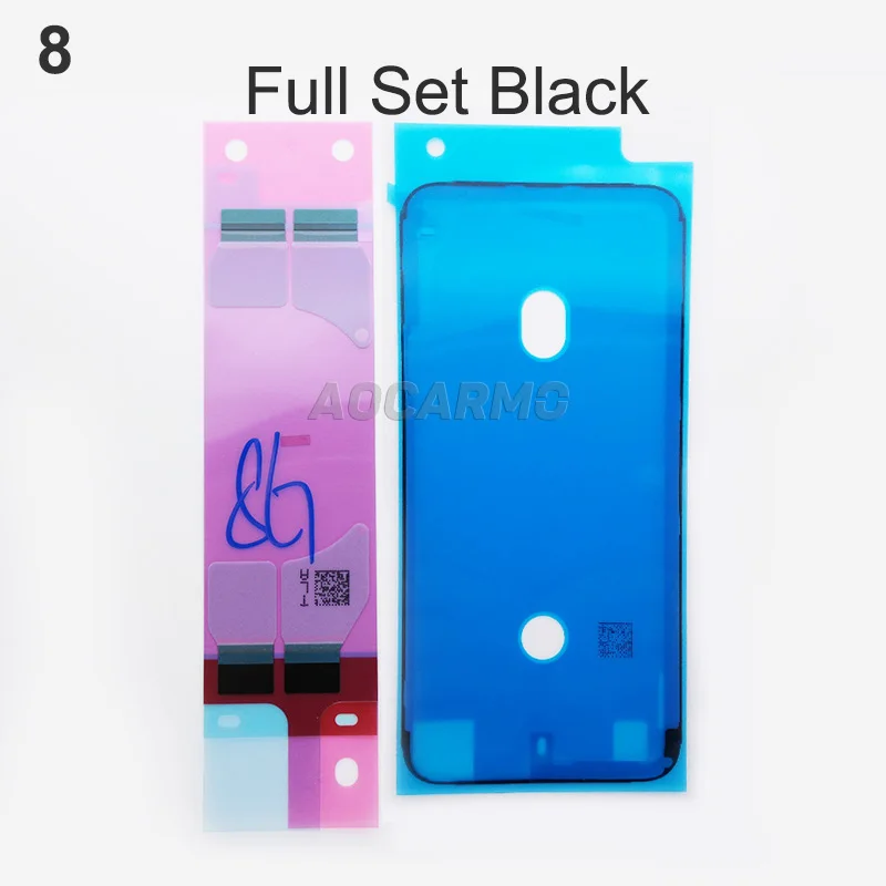 5 x 8 Black Клейкая рамка ЖК-дисплея для аккумулятора, лента для уплотнения, водонепроницаемая наклейка для iPhone 6 S 6SP 7 7 P 8 8 P Plus X XS XSmax XR - Цвет: 5 x 8 Black