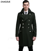 chaojue design men coats and jackets s 6xl oversized tall and big men green woolen coat germany army navy pea coat free shipping