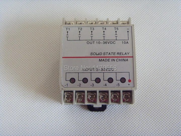 

5DDG 5 Channel Din rail SSR quintuplicate five input 3~32VDC output 5~36VDC single phase DC solid state relay