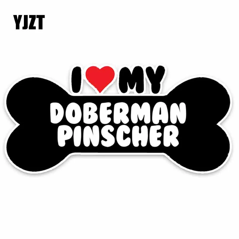 YJZT 15*7 1 см I Heart My Doberman Pinscher Bone PVC автомобильные наклейки на бампер | Автомобили и