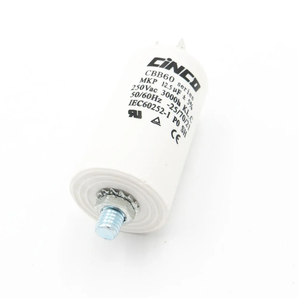 12 5 MFD 250VAC CBB60 моторные конденсаторы полипропиленовая пленка 250V 220V Водяной насос