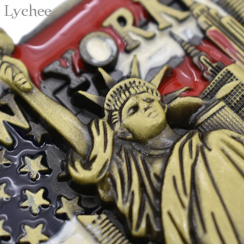 Lychee Life 1 шт. магнит на холодильник с изображением Нью Йорка мультяшная наклейка