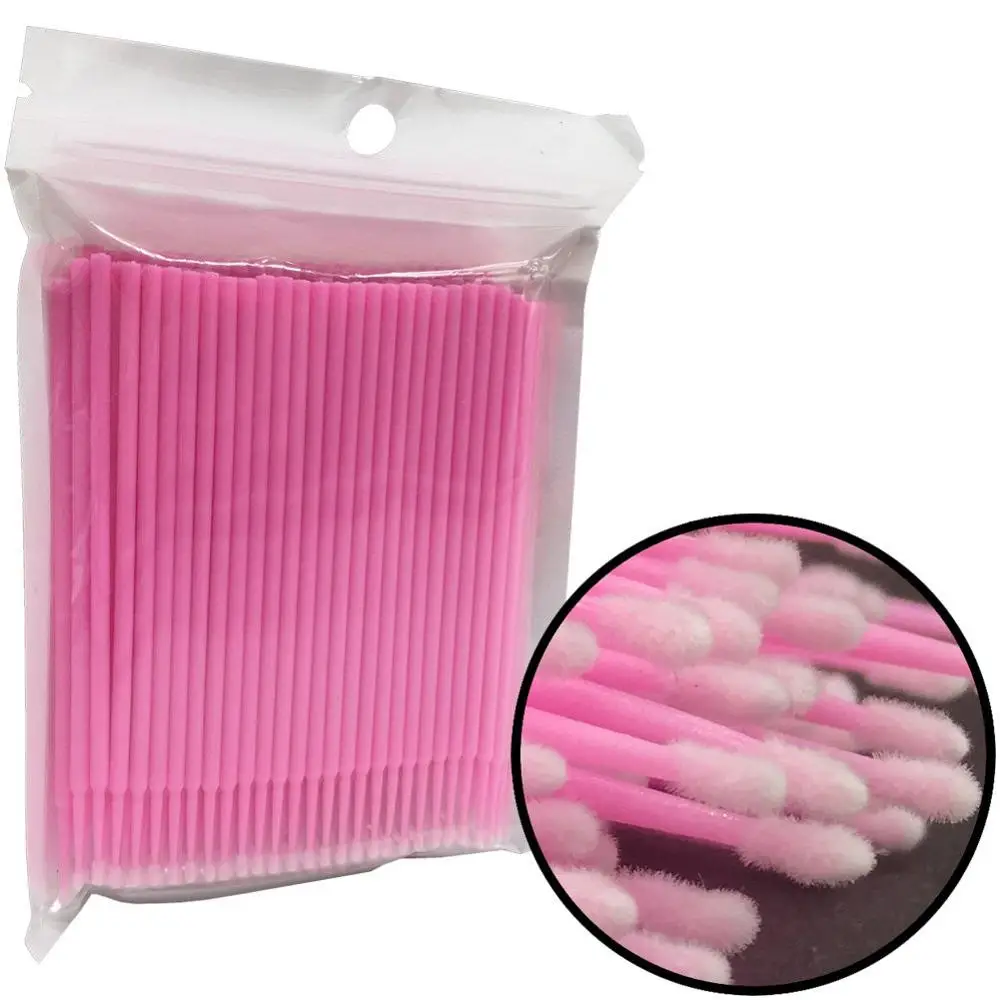100 шт./компл. одноразовые макияжные хлопковые мини аппликаторы для наращивания