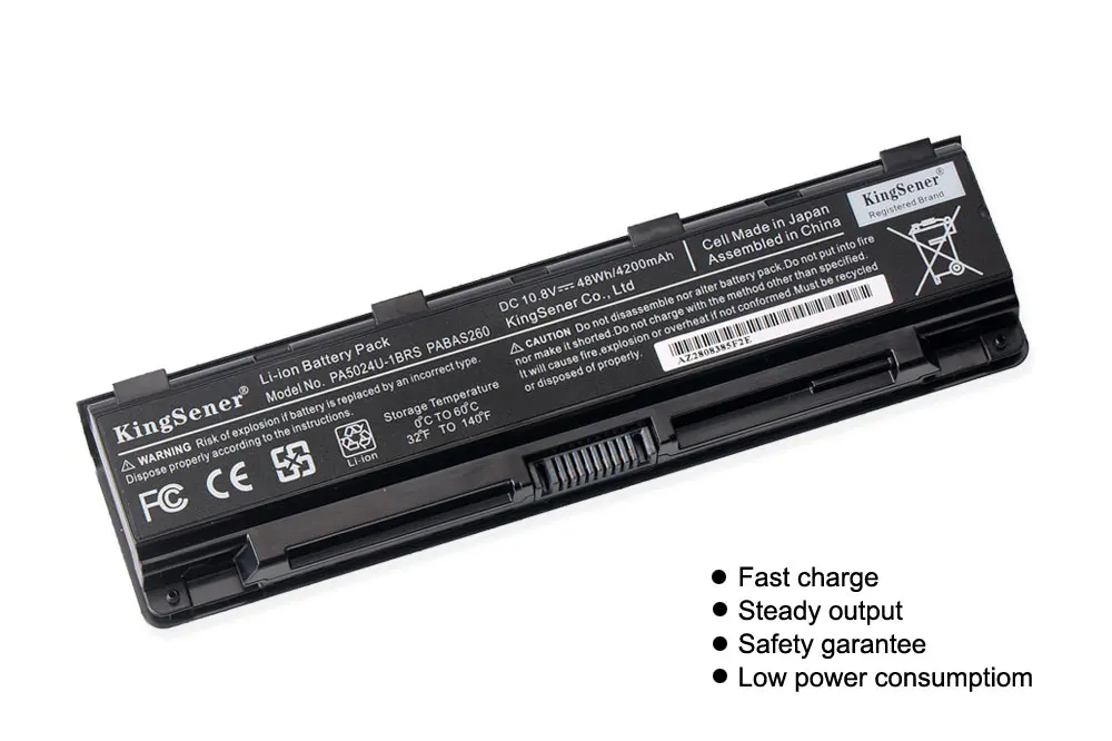 Японская ячеечная PA5024U Батарея для Toshiba Satellite C800 C850 C870 L800 L830 L840 L850 L855 L870 PA5025U PA5024U-1BRS PABAS260