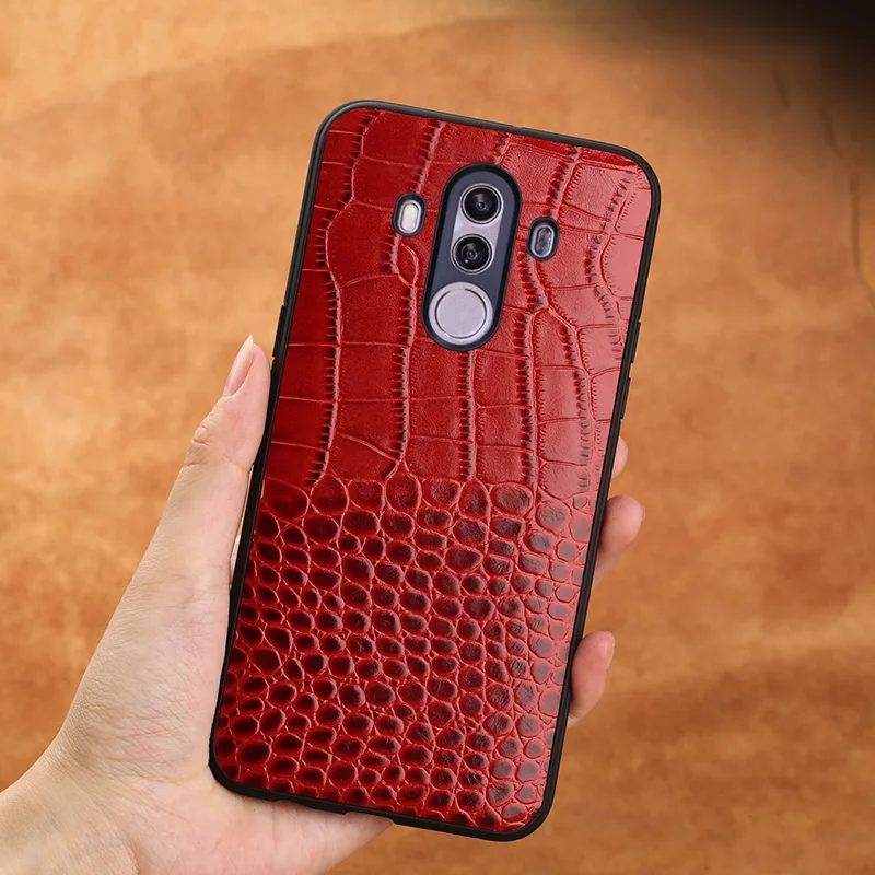 Натуральная кожа модный крокодиловый Чехол для телефона для huawei Nova 3 mate RS Plus P20 Pro 360 универсальная защита прочная