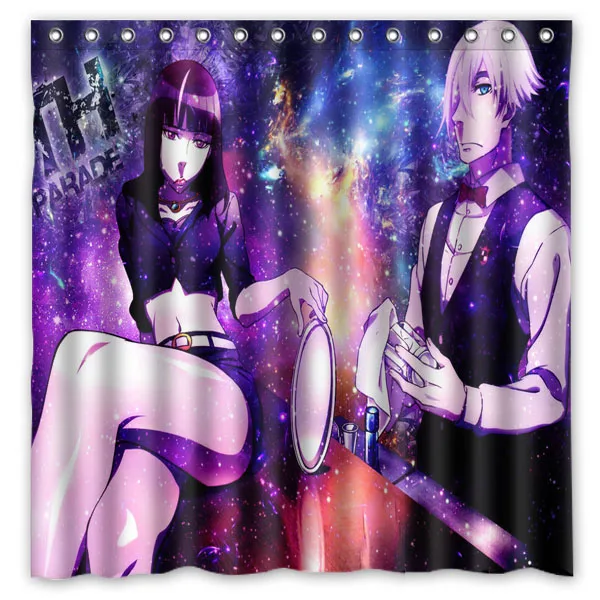 Death Parade Waterproof Shower Curtain Polyester Fabric Bath Bathing Bathroom Curtains with Hooks Home Decor | Дом и сад