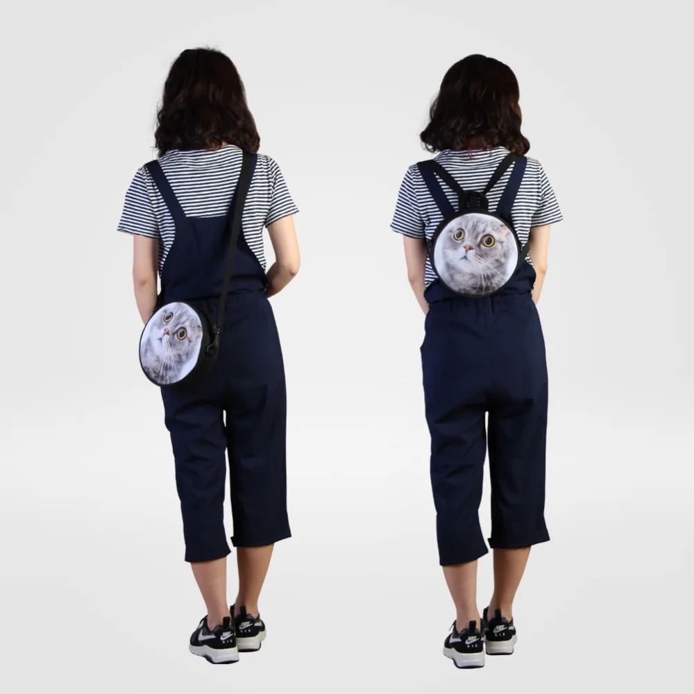 Маленький круглый Детский рюкзак школьный ранец с мультипликационным медведем