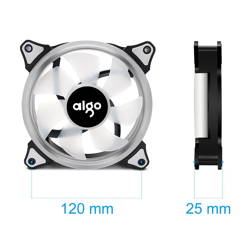 Aigo RGB 140 мм Корпус для ПК Вентилятор Кольцо &quotАврора&quot Радужные вентиляторы