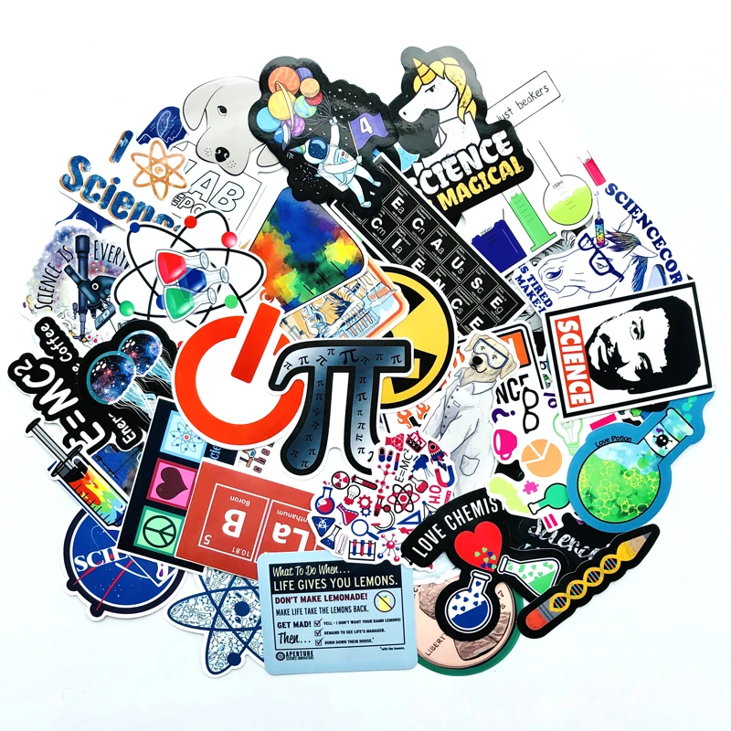 50 шт. Наука для химической лаборатории астронавт наклейки блокчейн код мозг